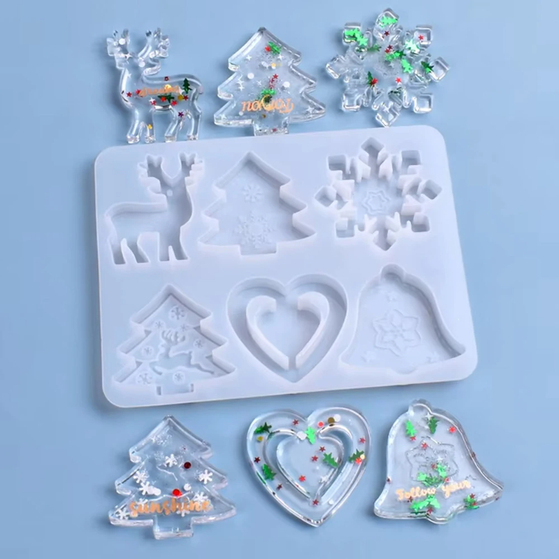 Silicone Epoxy Resin Molds Set - Christmas Mold DIY Resin Crystal Epoxy