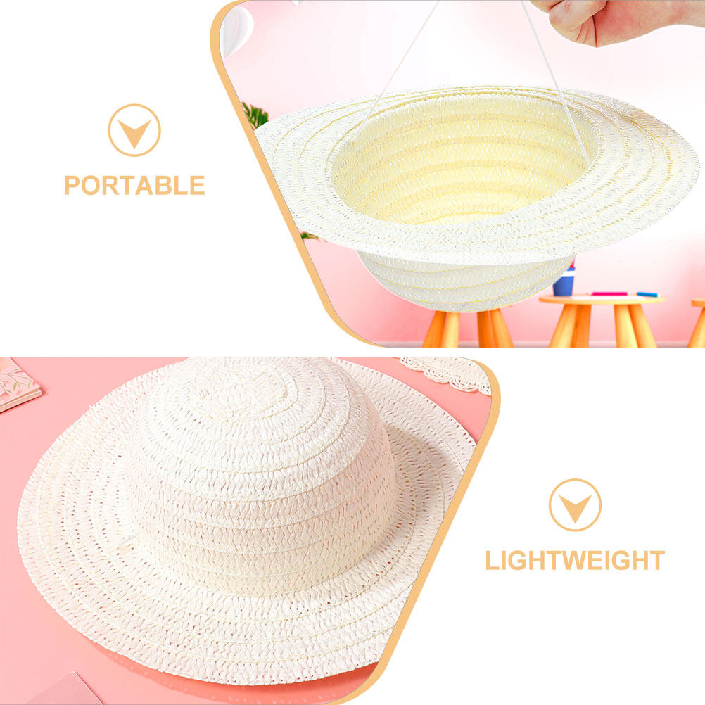 8Pcs Children Straw Hats DIY B - Painting Supplies review and price