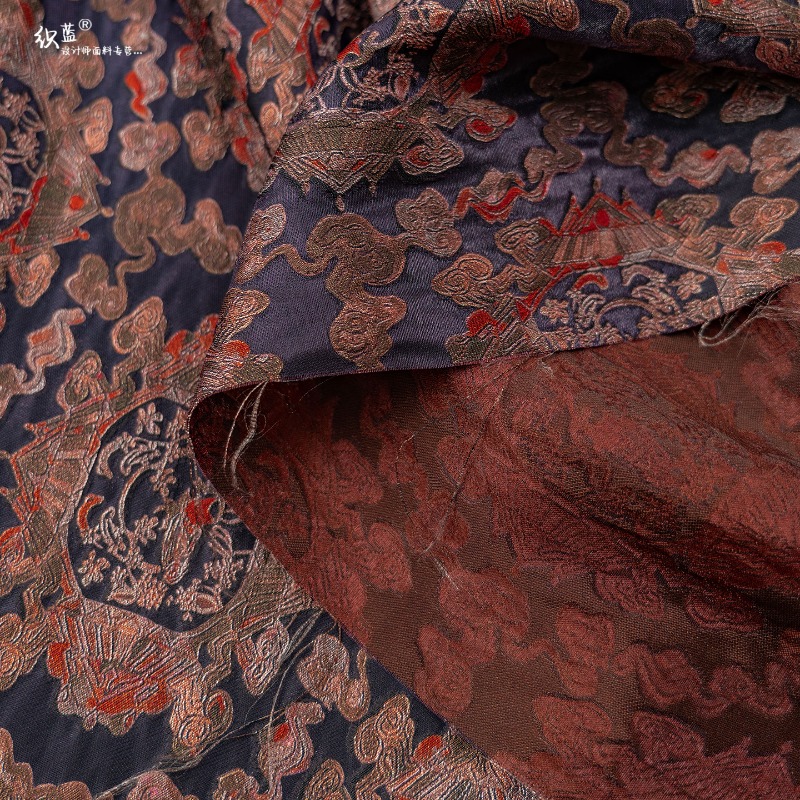 Purple Red Rayon Floral Jacqua - Sewing review and price