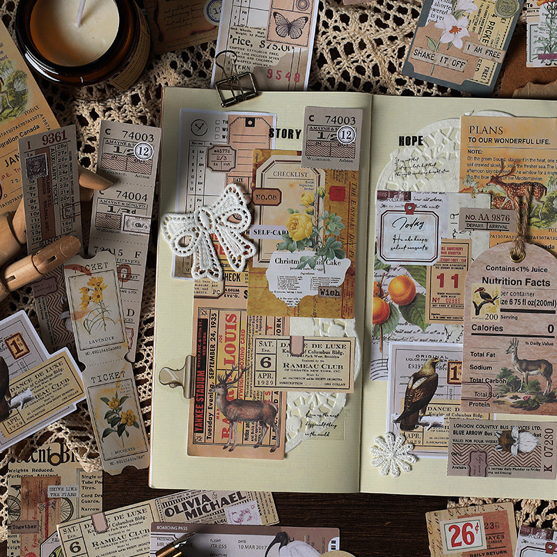 30 pcs Vintage material paper  - Vintage Junk Journal Scrapbooking Paper review and price