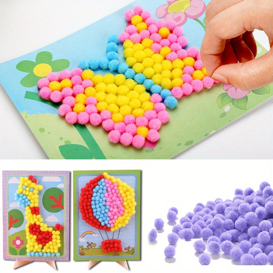 2pcs 16x21cm Colorful Pom-Pom  - Painting Supplies review and price