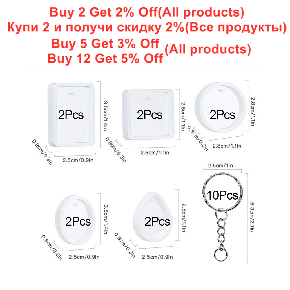 20Pcs/Set DIY Keychain Pendant - Silicone Epoxy Resin Molds Set review and price