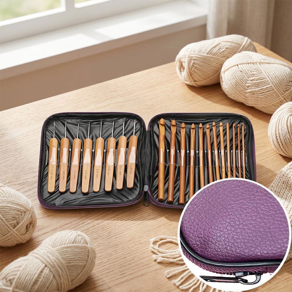74pcs Bamboo Crochet Hooks Set - Sewing review and price