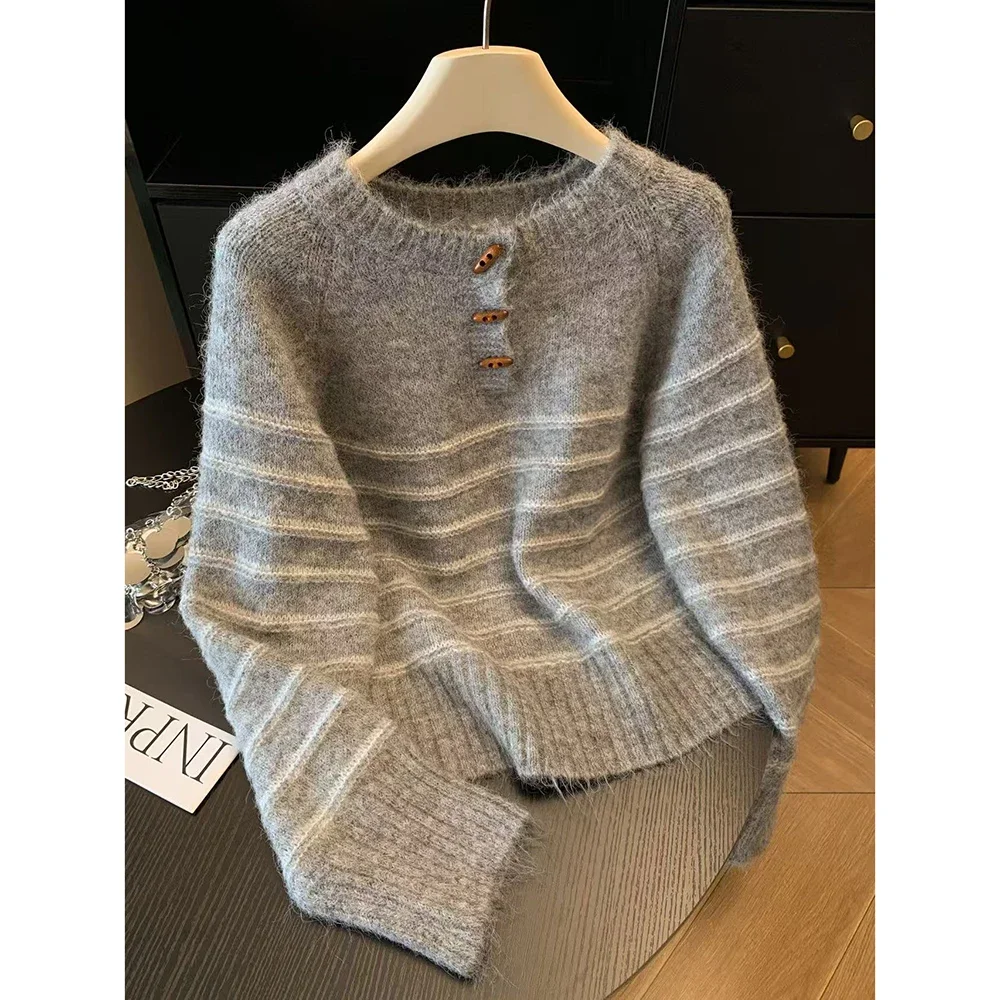 Autumn Winter Women's Striped  - Embroidery review and price