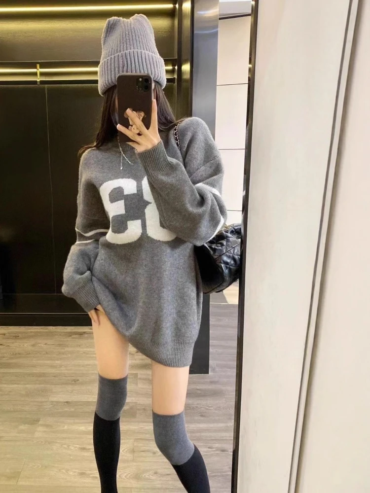 Y2K Vintage Knitted Sweater Wo - Embroidery review and price