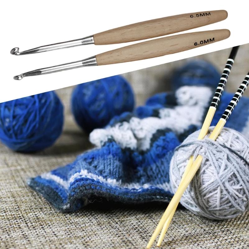 8Pcs Ergonomic Crochet Hook fo - Wooden Crochet Hooks Ergonomic Handle review and price