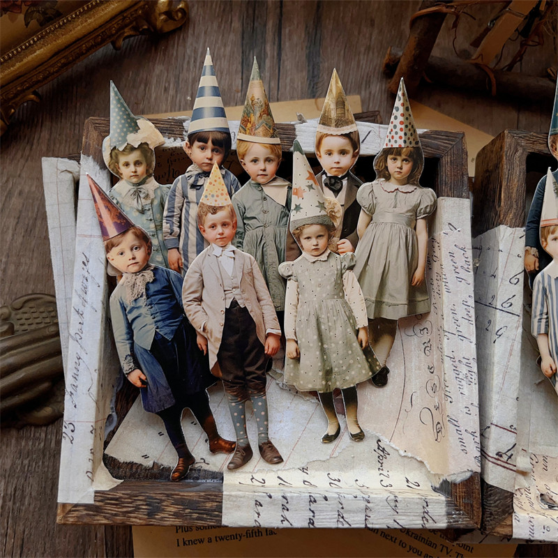 15Pcs Vintage Clown Party Chil - Vintage Junk Journal Scrapbooking Paper review and price
