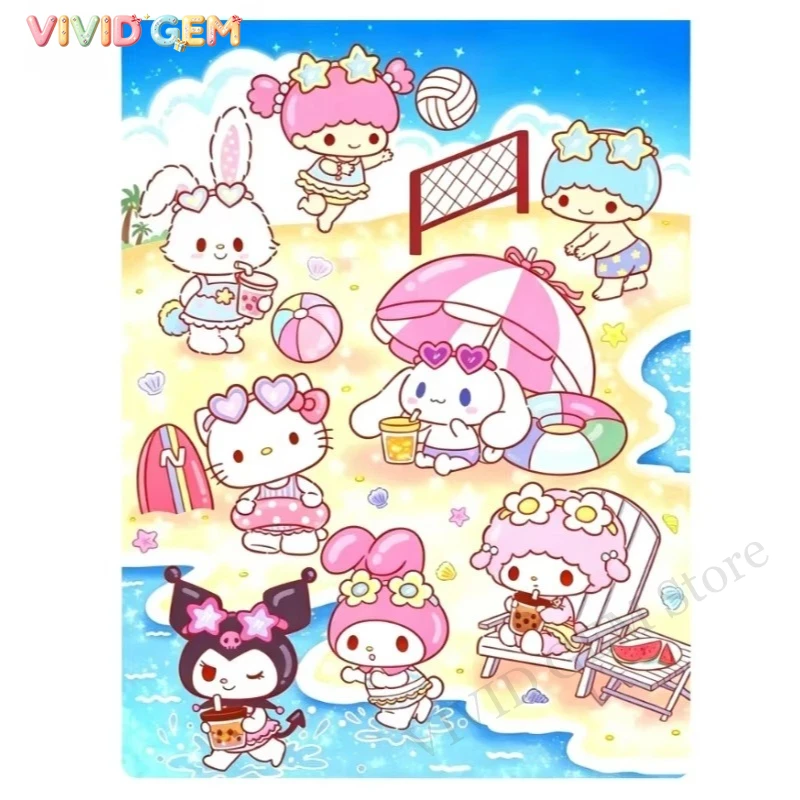 VIVID GEM Sanrio 5D DIY Diamon - 5D Diamond Painting Kit Full Drill review and price