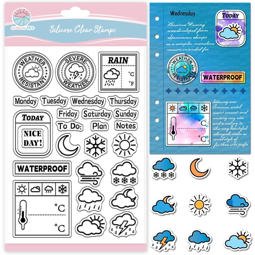 Weather Diary Clear Stamp for  - Clear Silicone Stamps For Card Making review and price