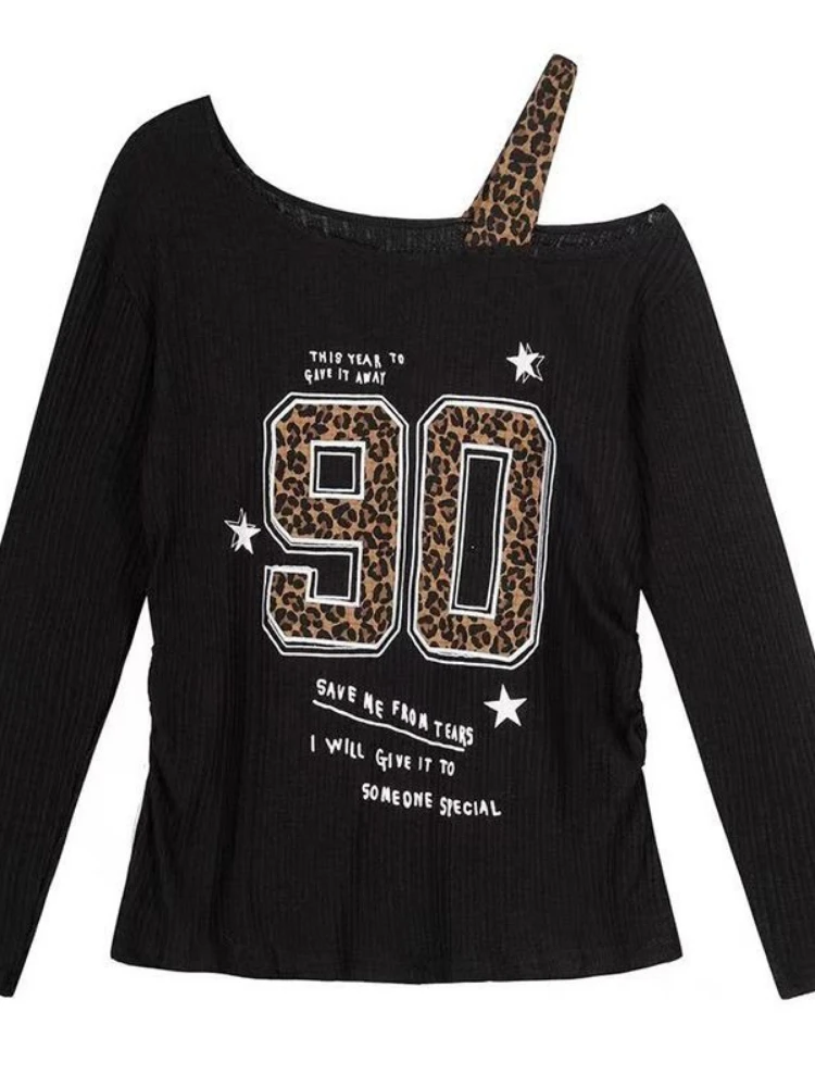 Y2K Patchwork Leopard Print T- - Embroidery review and price
