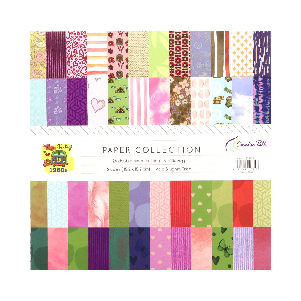 Creative Path 1960s Vintage Fl - Vintage Junk Journal Scrapbooking Paper review and price