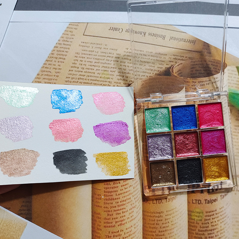 9 color Nail Solid Pigment Aur - Watercolor Paint Set Solid Pigment review and price