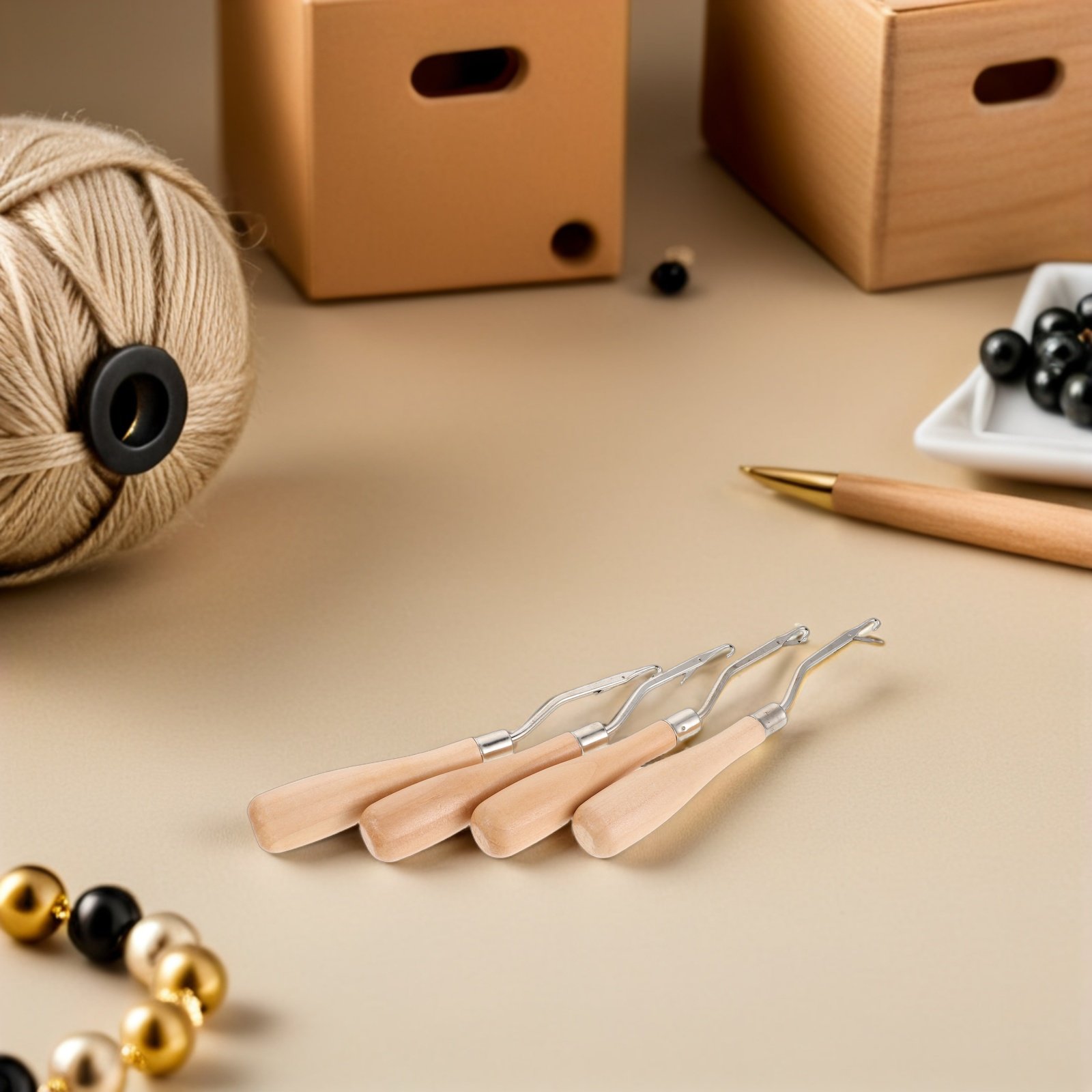4Pcs Crochet Hooks Ergonomic W - Wooden Crochet Hooks Ergonomic Handle review and price