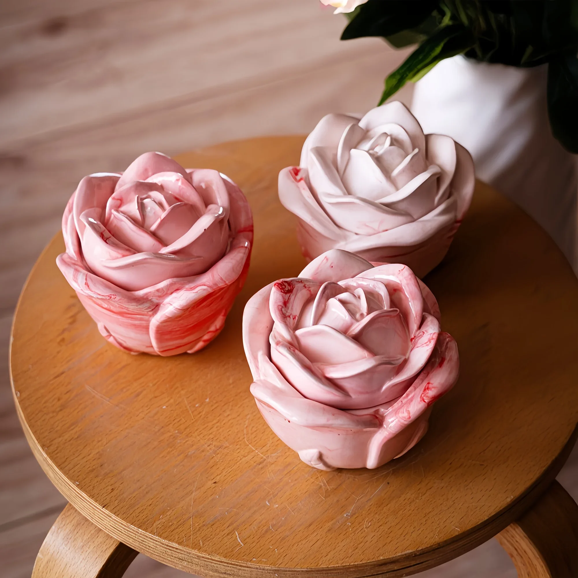 2-Piece Set Rose Shaped Silico - Silicone Epoxy Resin Molds Set review and price