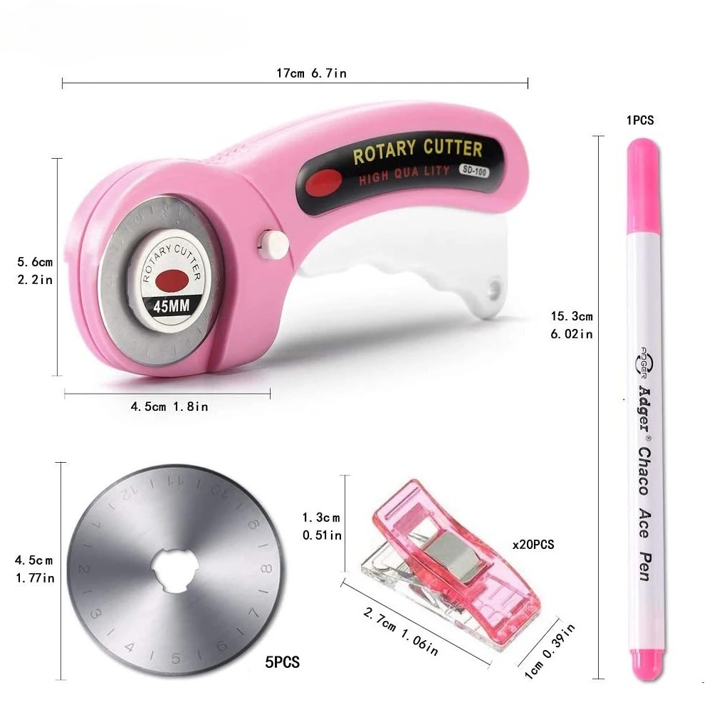 45mm Rotary Cutter Set 5 Blade - Rotary Cutter For Fabric 45Mm review and price