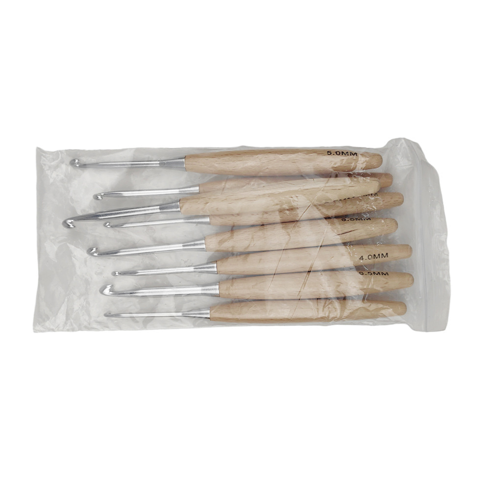 8Pcs Wood Crochet Hooks16.5cm  - Wooden Crochet Hooks Ergonomic Handle review and price