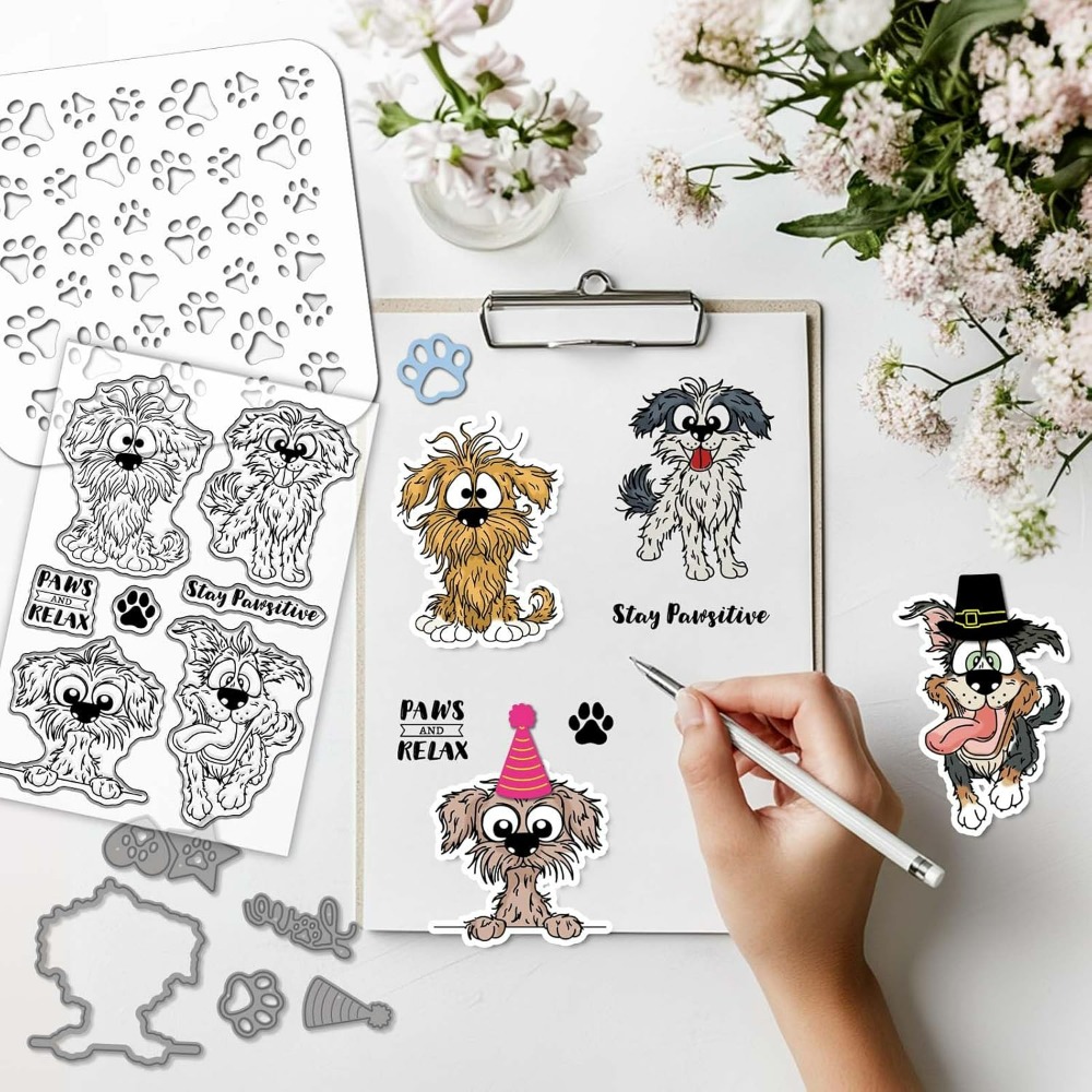 Comic Dog Clear Silicone Stamp - Clear Silicone Stamps For Card Making review and price