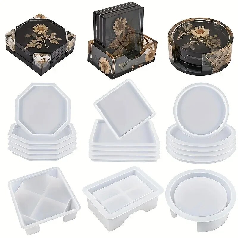 Coaster Resin Molds Set Includ - Silicone Epoxy Resin Molds Set review and price