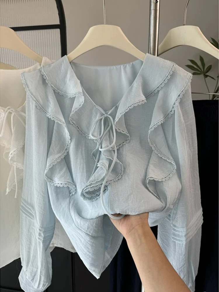 French V-Neck Chic Long Sleeve - Embroidery review and price