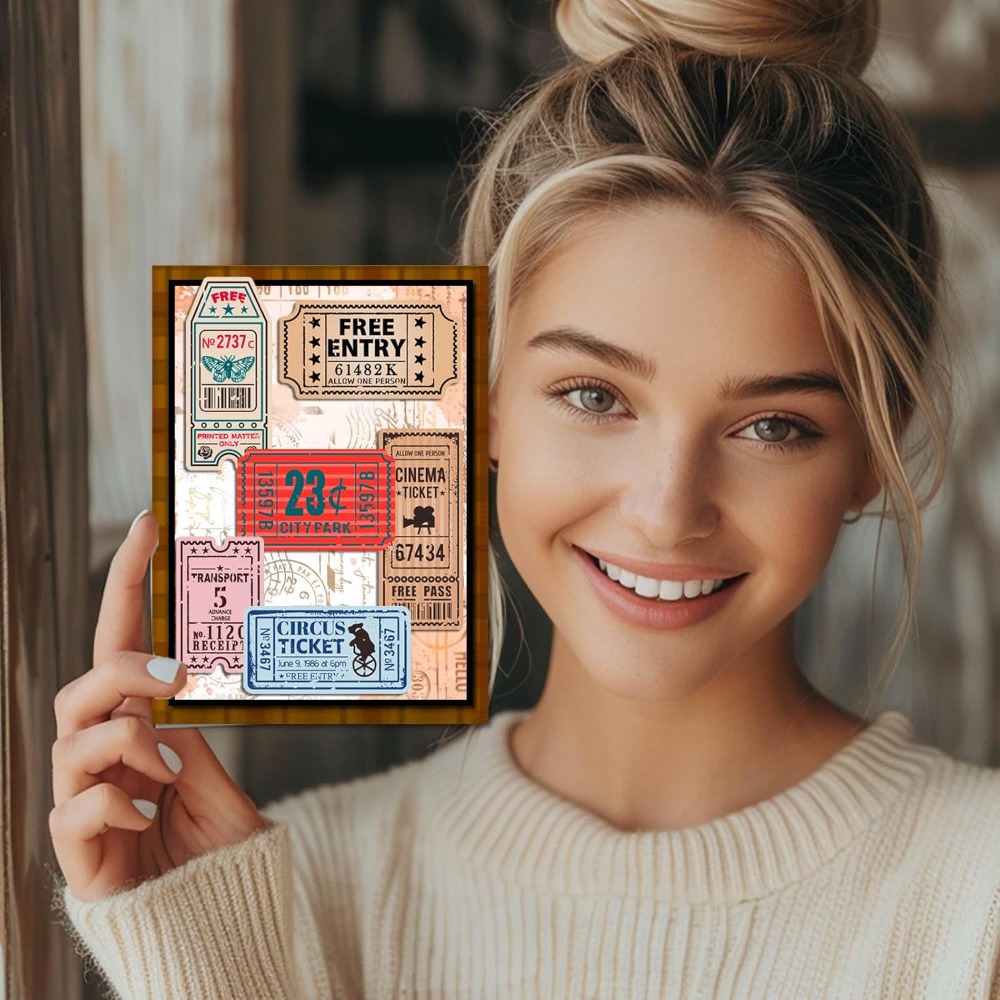 Vintage Ticket Clear Stamp for - Clear Silicone Stamps For Card Making review and price