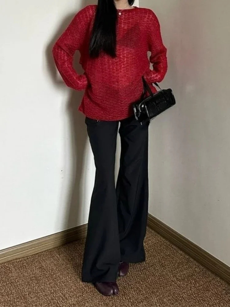 Y2K See-Through Knitted Women' - Embroidery review and price